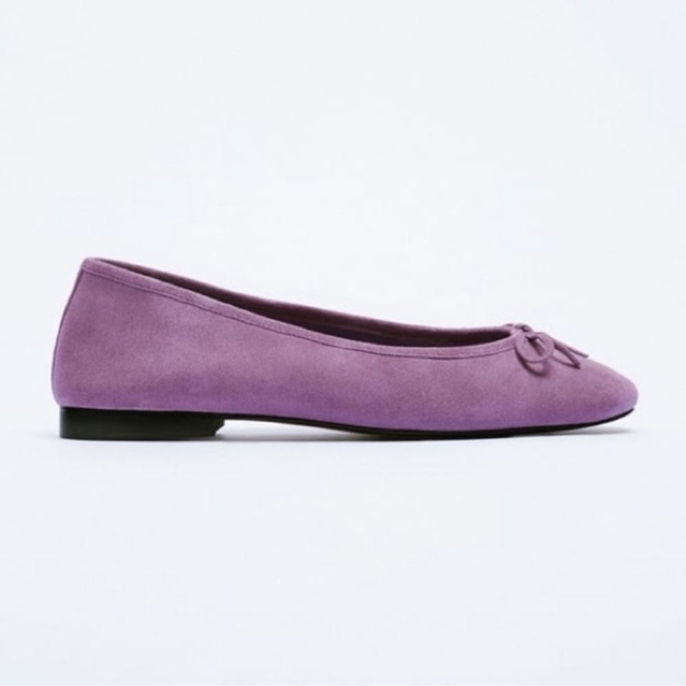 Zara Ladies Leather Flats Ballet size US 9 / EU 40